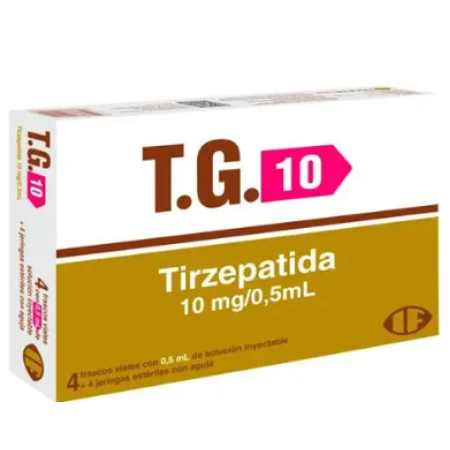 TG 10MG TIRZEPATIDA 10MG/0.5ML (4 AMPOLAS)